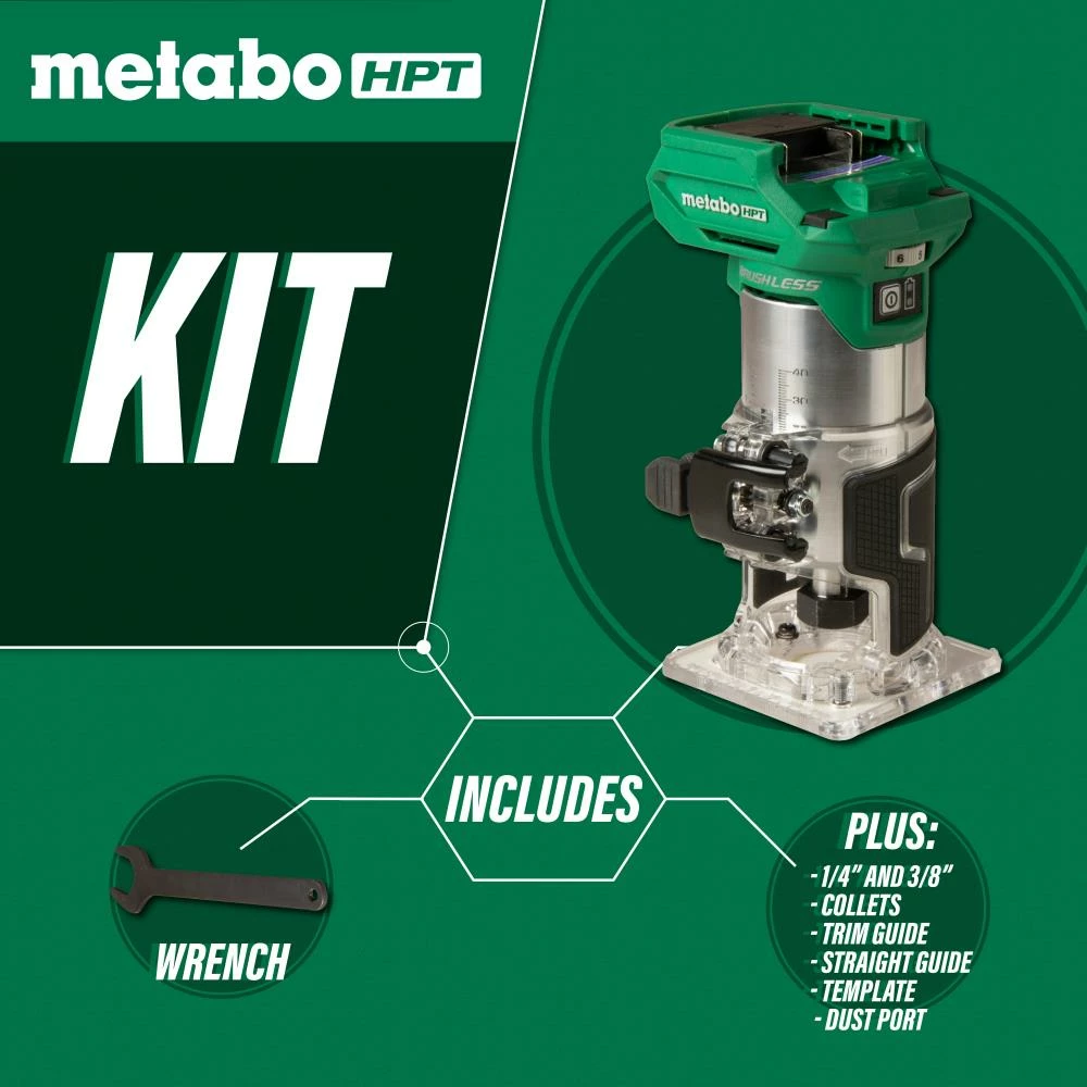 Metabo HPT Routers MultiVolt 1/4-in-Amp Variable Speed Brushless Trim Cordless Router (Tool Only) 3 Metabo HPT Routers MultiVolt 1/4-in-Amp Variable Speed Brushless Trim Cordless Router (Tool Only) - Image 3