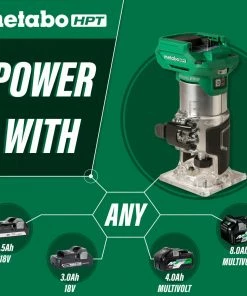 Metabo HPT Routers MultiVolt 1/4-in-Amp Variable Speed Brushless Trim Cordless Router (Tool Only) 18 Metabo HPT Routers MultiVolt 1/4-in-Amp Variable Speed Brushless Trim Cordless Router (Tool Only) -Craftsman Sales Shop 44374764