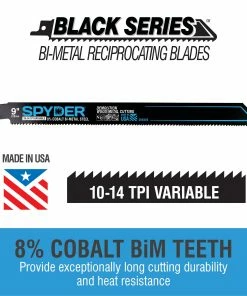 Spyder Reciprocating Saw Blades Black Series 17-Pack Bi-metal Set Wood/Metal Cutting Reciprocating Saw Blade Set -Craftsman Sales Shop 44393603