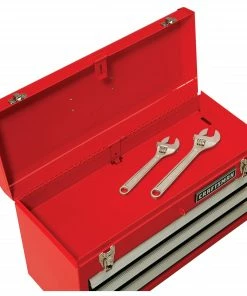CRAFTSMAN Portable Tool Boxes Portable 20.5-in Ball-bearing 3-Drawer Red Steel Lockable Tool Box -Craftsman Sales Shop 44397005