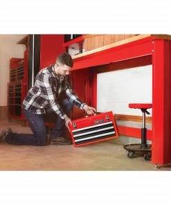 CRAFTSMAN Portable Tool Boxes Portable 20.5-in Ball-bearing 3-Drawer Red Steel Lockable Tool Box -Craftsman Sales Shop 44397008