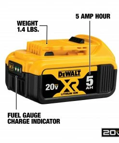DEWALT Power Tool Batteries & Chargers XR 20-Volt Max 2-Pack 5 Amp-Hour; 5 Amp-Hour Lithium Power Tool Battery Kit (Charger Included) -Craftsman Sales Shop 44554633