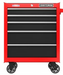 CRAFTSMAN Bottom Tool Cabinets 2000 Series 26.5-in W x 34-in H 5-Drawer Steel Rolling Tool Cabinet (Red) -Craftsman Sales Shop 44897410