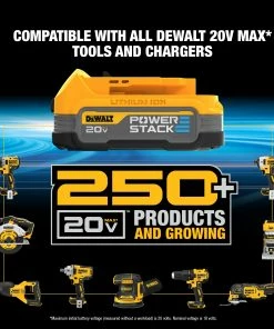 DEWALT Power Tool Batteries & Chargers 20V MAX DEWALT POWERSTACK Compact Battery -Craftsman Sales Shop 45055466