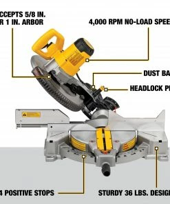DEWALT Miter Saws 12-in 15 Amps Single Bevel Compound Corded Miter Saw -Craftsman Sales Shop 45366921