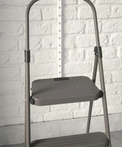 Cosco Step Stools 3-Step 225-lb Capacity Gray Steel Foldable Step Stool -Craftsman Sales Shop 45419735