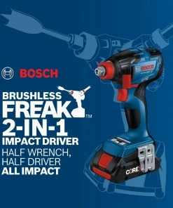 Bosch Impact Drivers Freak 18-volt 1/4-in; 1/2-in Variable Speed Brushless Cordless Impact Driver (1-Battery Included) -Craftsman Sales Shop 45615670 scaled