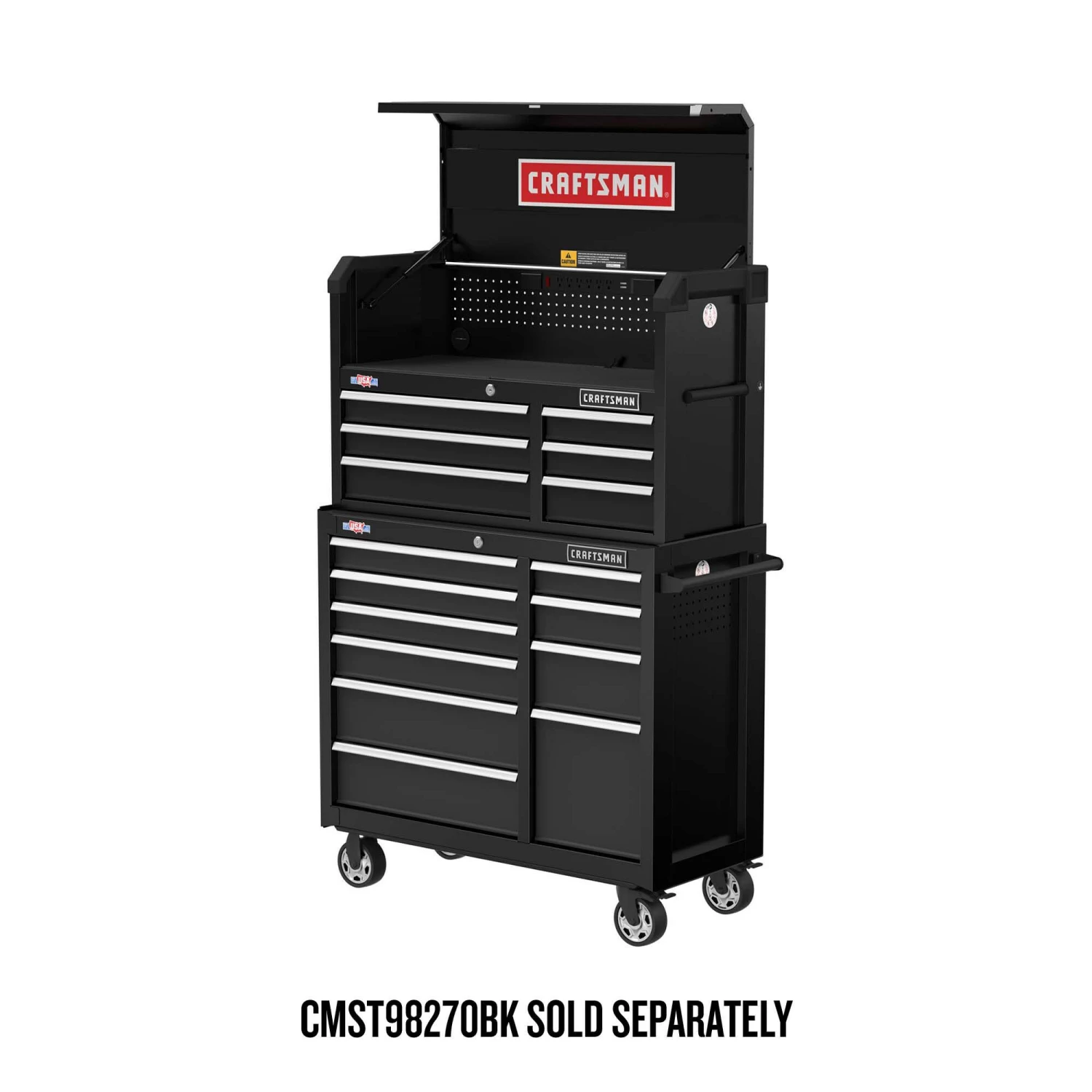 CRAFTSMAN Top Tool Chests 2000 Series 40.5-in W x 24.7-in H 6-Drawer Steel Tool Chest (Black) 3 CRAFTSMAN Top Tool Chests 2000 Series 40.5-in W x 24.7-in H 6-Drawer Steel Tool Chest (Black) - Image 3