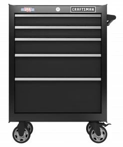 CRAFTSMAN Bottom Tool Cabinets 2000 Series 26.5-in W x 37.5-in H 5-Drawer Steel Rolling Tool Cabinet (Black) -Craftsman Sales Shop 46448438